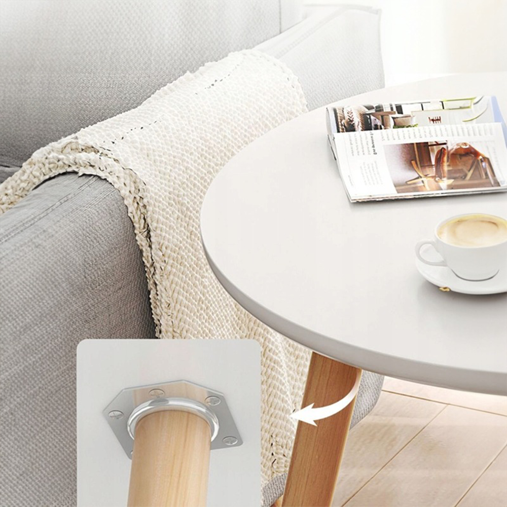 Masă rotundă albă 60x52 cm - Design modern și compact pentru interior