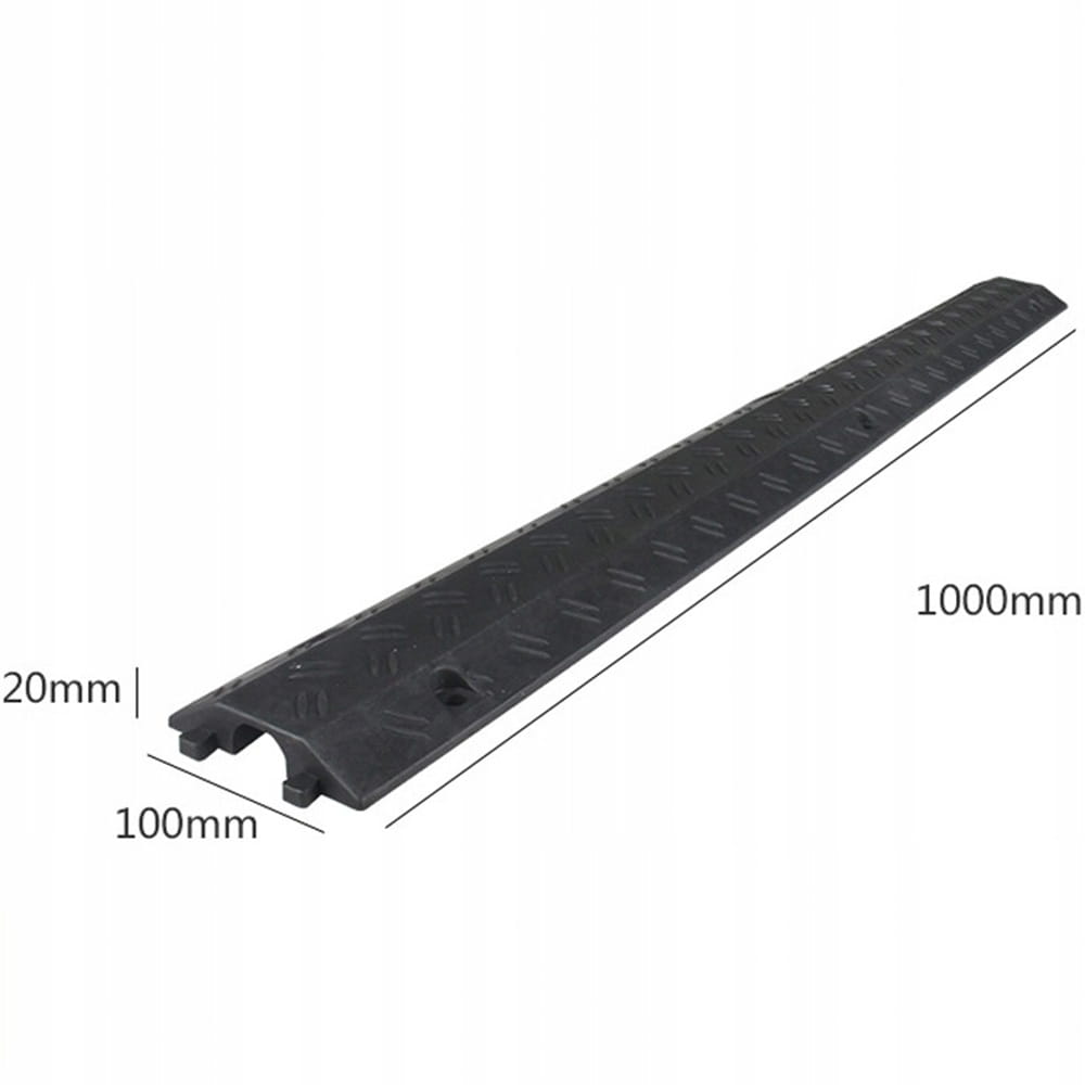Set de 3 rampe de protecție pentru cabluri - 100x10x2 cm - protecție robustă pentru cabluri de exterior
