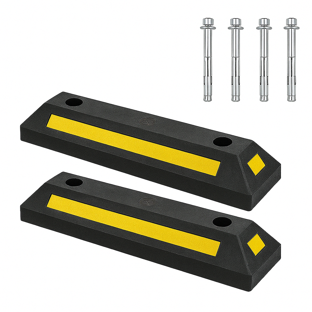 Set de separare a spațiilor de parcare din 2 piese, 54 cm, cu bandă reflectorizantă - Pentru marcarea eficientă a spațiilor de parcare