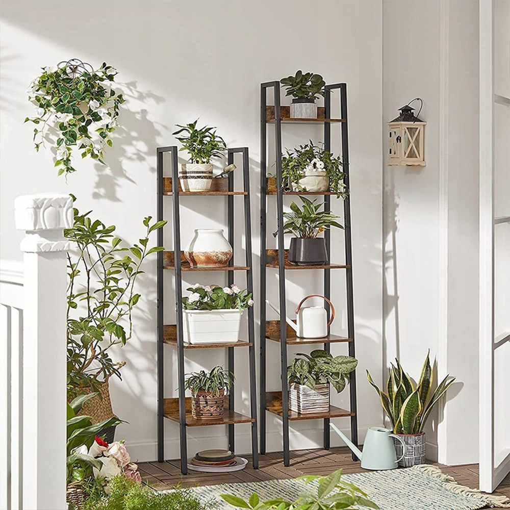 Bibliotecă în stil industrial cu cadru metalic - 170x33.8x30 cm, stil modern