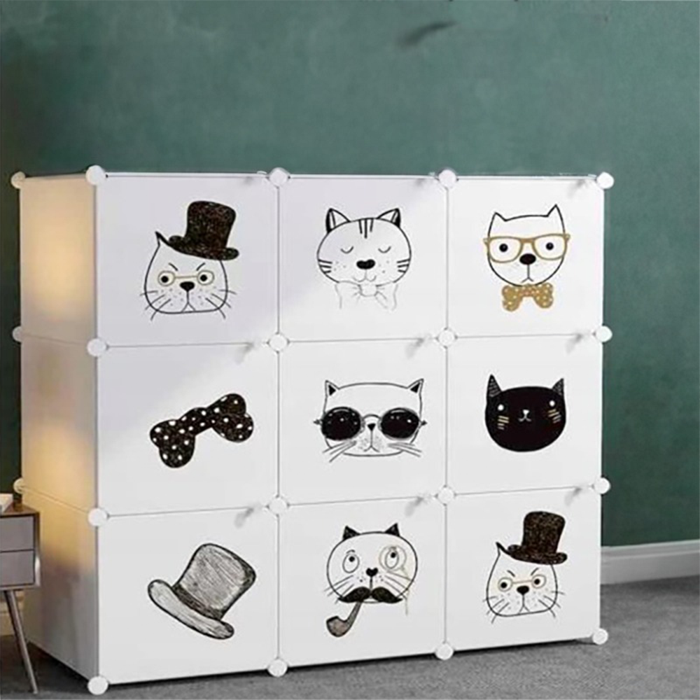 Dulap modular pliabil pentru copii - 111x111x37 cm - ușor, colorat, impermeabil