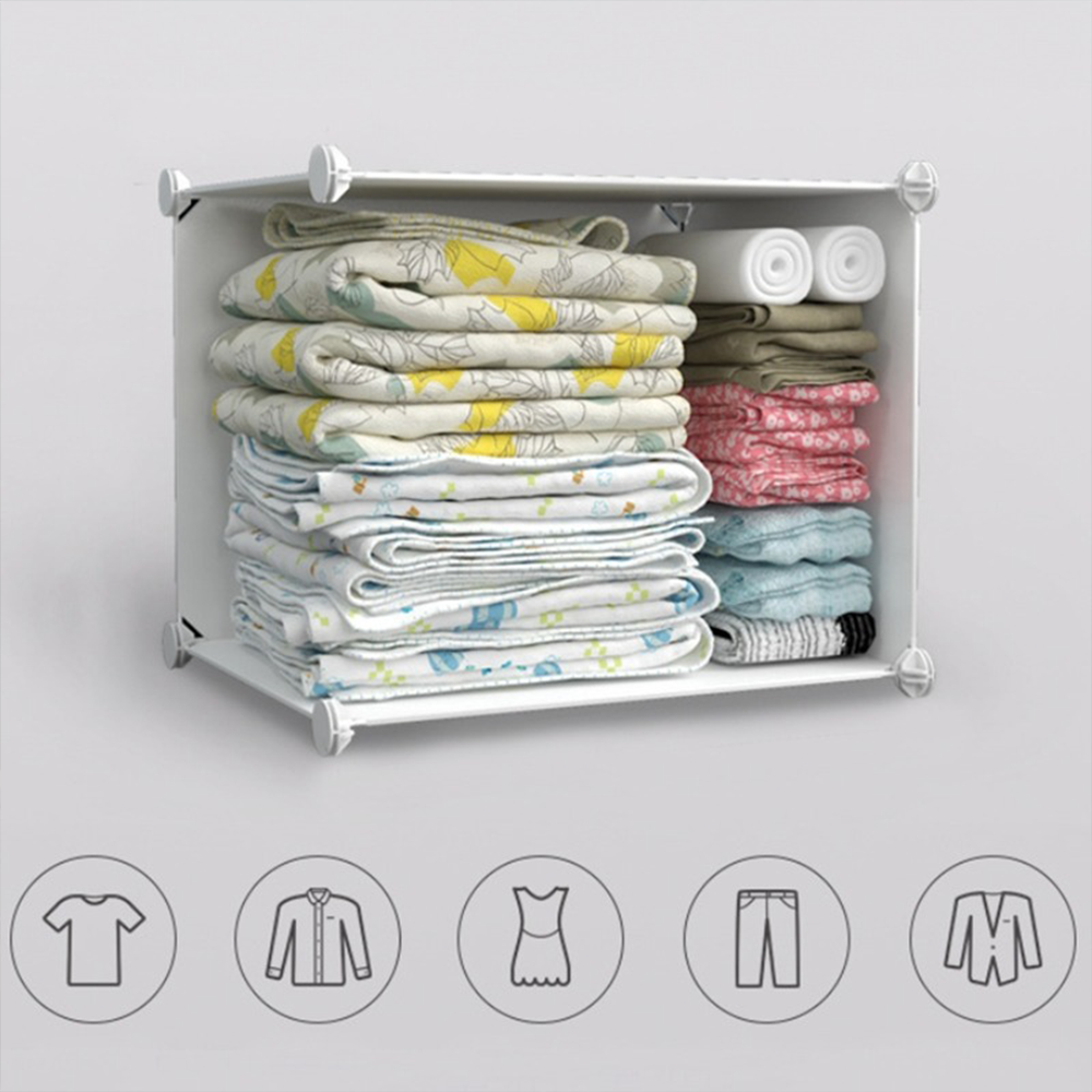 Dulap modular pliabil pentru copii - 111x111x37 cm - ușor, colorat, impermeabil
