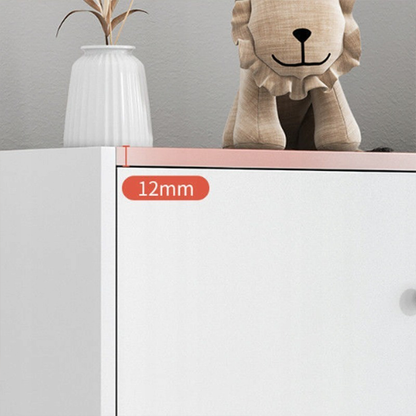 Dulap modern alb - 127x24x40 cm, stil scandinav, 5 rafturi, ideal pentru depozitare și decorare