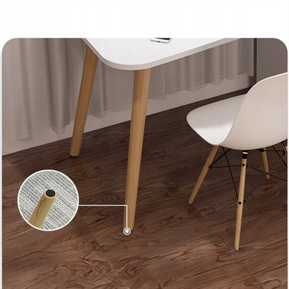 Birou modern alb cu sertare și rafturi - 100x50x73 cm - ideal pentru casă sau birou