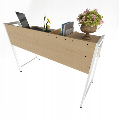 Birou modern stil loft 124 cm cu sertare - stejar deschis