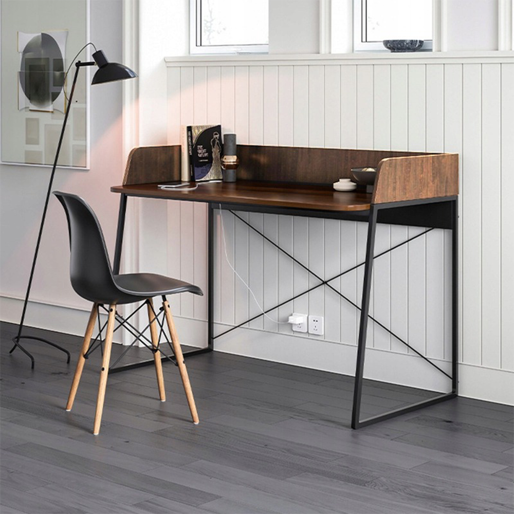 Birou pentru calculator 100 cm în maro închis - compact, modern, ideal pentru biroul de acasă