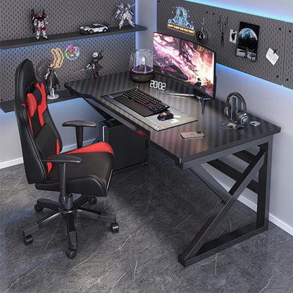 Masă gamer 120x60x74 cm cu blat din carbon și cadru metalic - Design modern și stabil pentru gameri