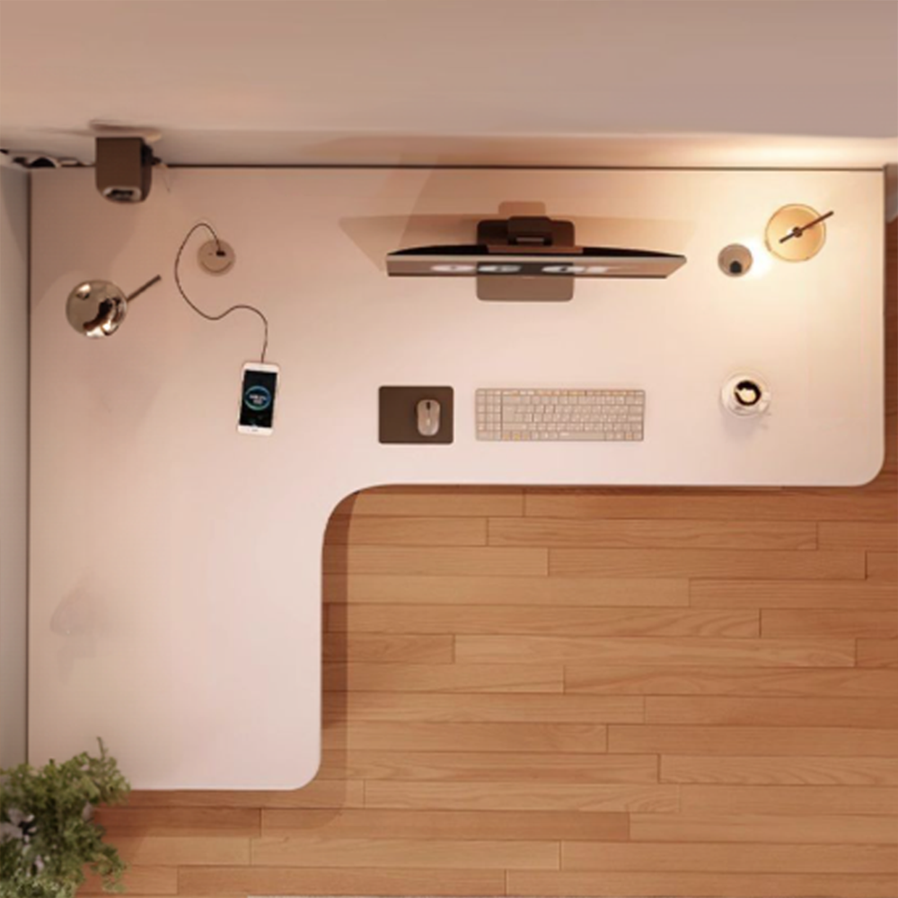 Birou de colț 120x60 cm, stil loft - birou modern pentru jocuri și home office cu cadru metalic