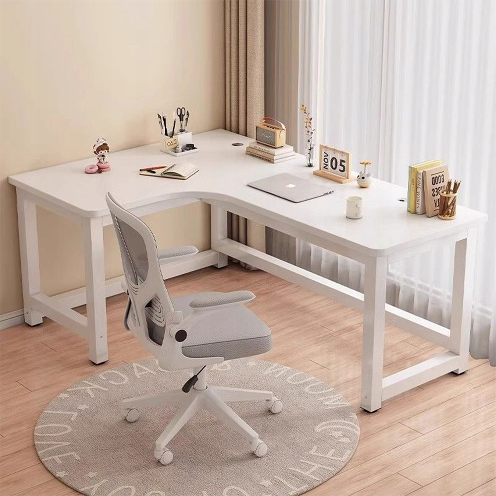Birou de colț 120x60 cm, stil loft - birou modern pentru jocuri și home office cu cadru metalic