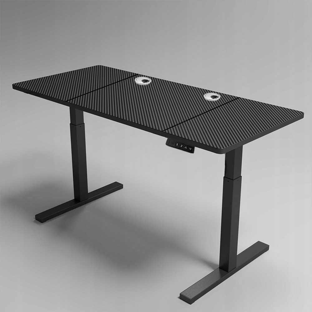 Birou negru reglabil electric pe înălțime - 120x60 cm, ergonomic și modern, ideal pentru lucru și joacă