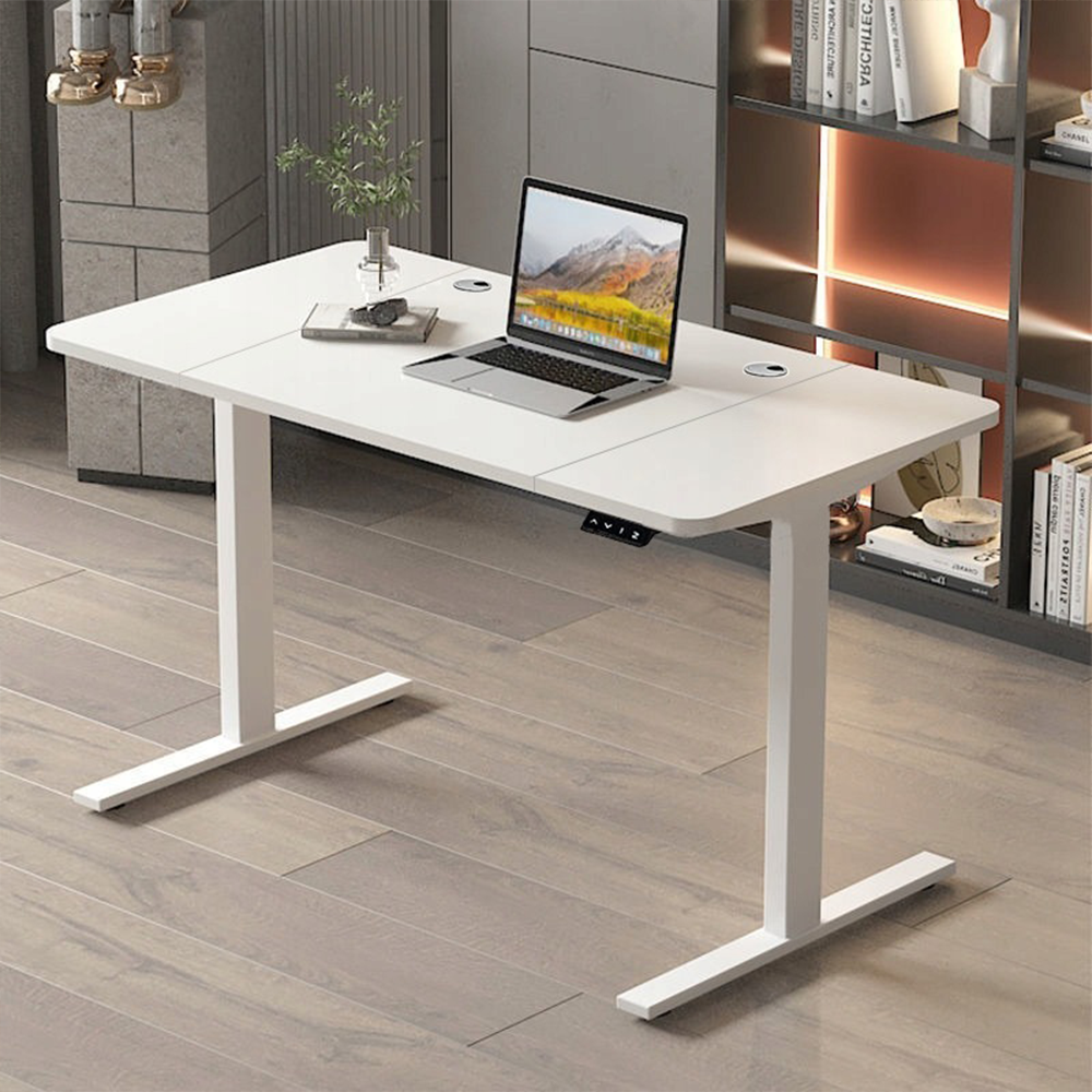 Birou cu înălțime reglabilă electric - 120x60x72 cm, pentru lucru ergonomic și jocuri