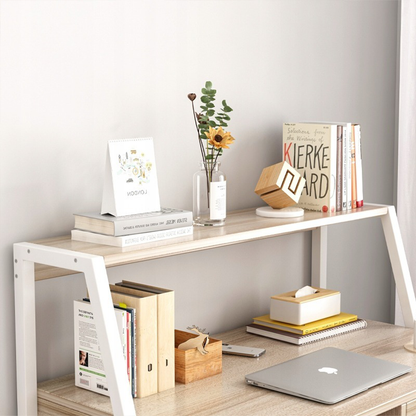 Birou pentru calculator în stil industrial - stejar deschis, 81x100x50 cm