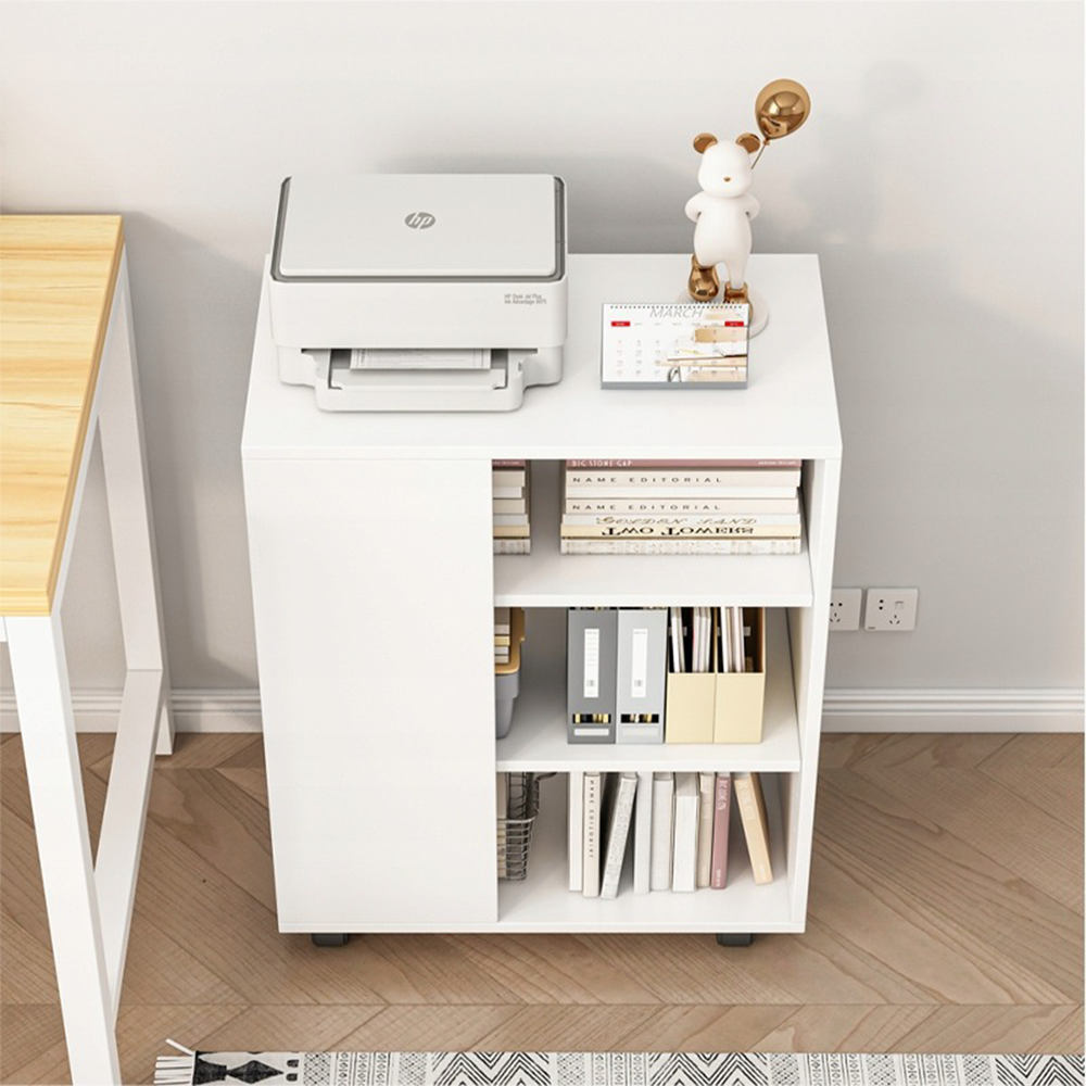 Dulap alb 60 cm - design modern în stil loft, ideal pentru birou sau birou acasă