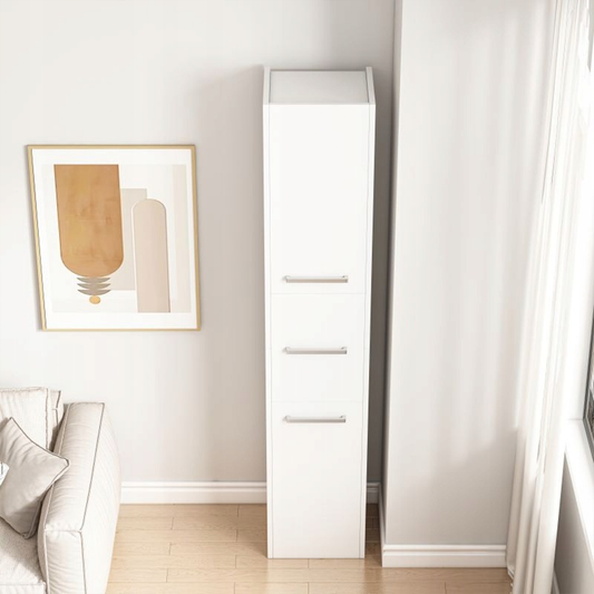 Dulap alb vertical cu 3 compartimente 170x30x30 cm - design modern și funcțional