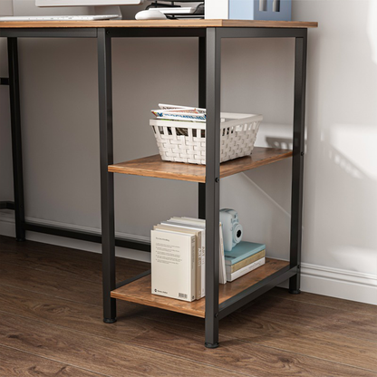 Birou de colț în stil industrial vintage - 150x75x50 cm - design rustic loft