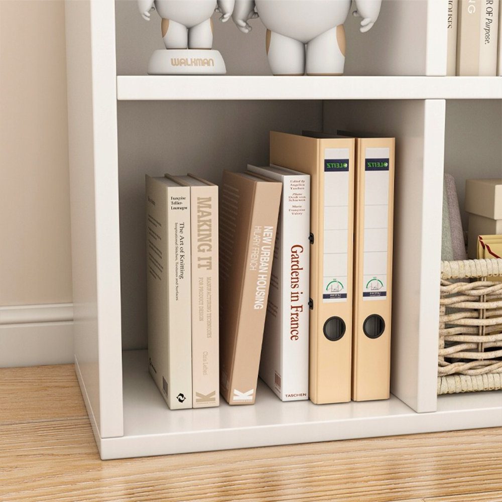 Alb KALAX 2x3 bibliotecă deschisă - raft modern de depozitare din MDF, 90x30x60 cm