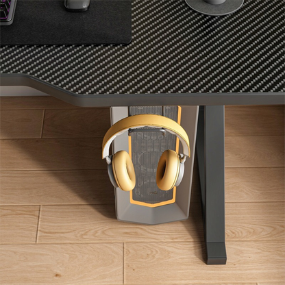 Birou de gaming - negru, 120x60 cm - Stil loft, cadru din MDF și metal, design modern