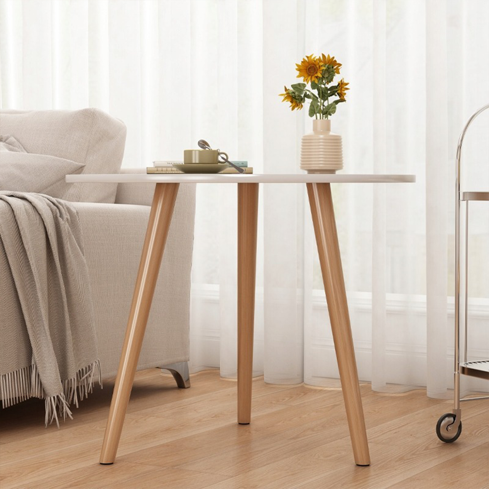 Masă de cafea rotundă 60x52 cm - stil scandinav, eleganță și design compact