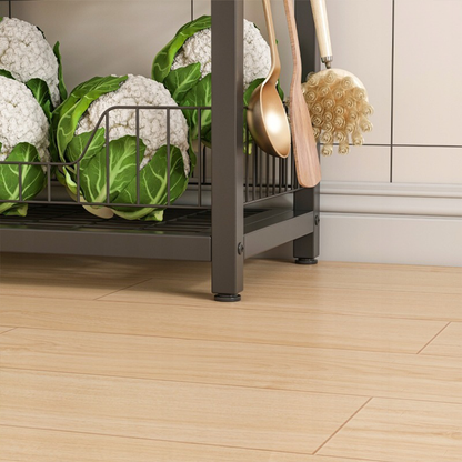 Bibliotecă de bucătărie în stil industrial retro 80x95x35 cm - maro închis, cadru metalic