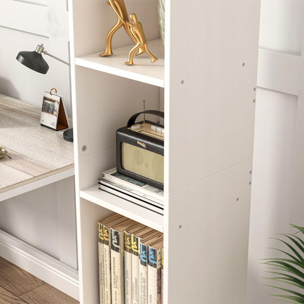 Dulap înalt alb - 182×25×30 cm - raft pentru camera de zi, birou