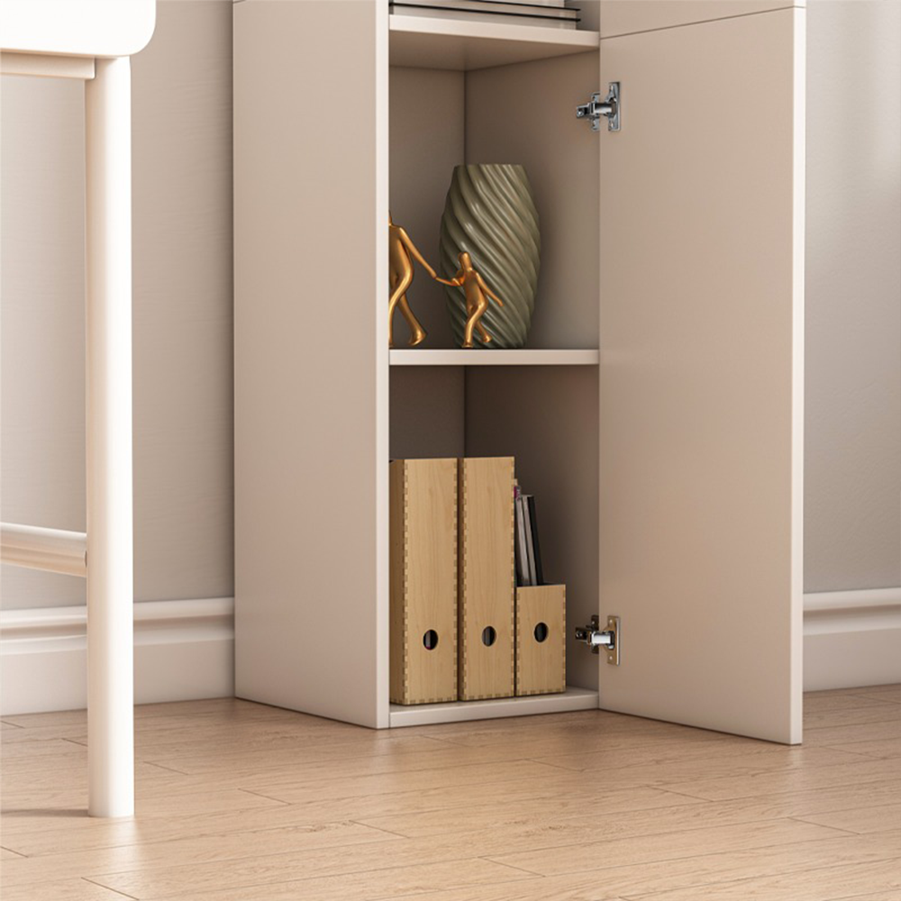Dulap cu coloană alb în stil loft modern cu 2 uși - 174 × 31 × 30 cm