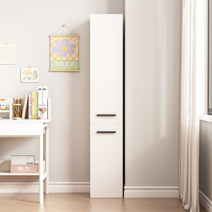 Dulap cu coloană alb în stil loft modern cu 2 uși - 174 × 31 × 30 cm