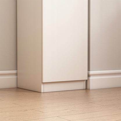 Dulap modern alb cu coloană - 180x32x30 cm, raft versatil din MDF
