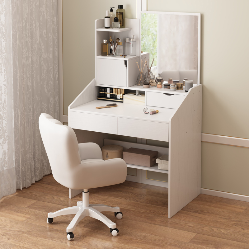 Măsuță de toaletă albă cu oglindă, 70x40x130 cm - Soluție elegantă și practică pentru dormitor sau baie