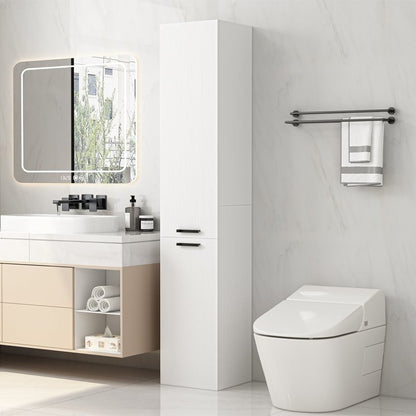 Dulap de baie, înalt, alb, modern, 174 cm, cu 2 uși