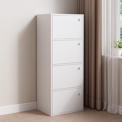 Comodă albă în stil scandinav - 102x40x30 cm, design minimalist din lemn