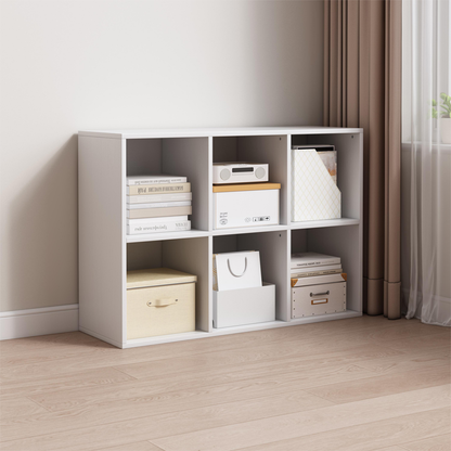 Alb KALAX 2x3 bibliotecă deschisă - raft modern de depozitare din MDF, 90x30x60 cm