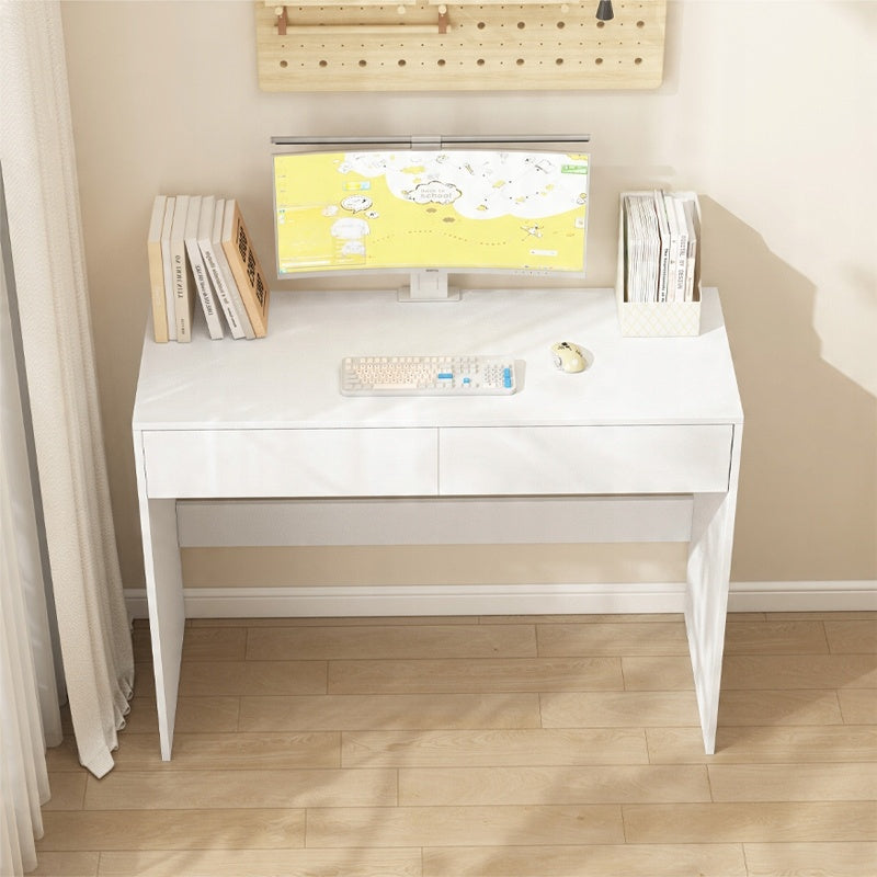 Birou pentru calculator alb modern cu 2 sertare stil loft masă toaletă 100 cm