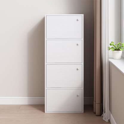 Comodă albă în stil scandinav - 102x40x30 cm, design minimalist din lemn