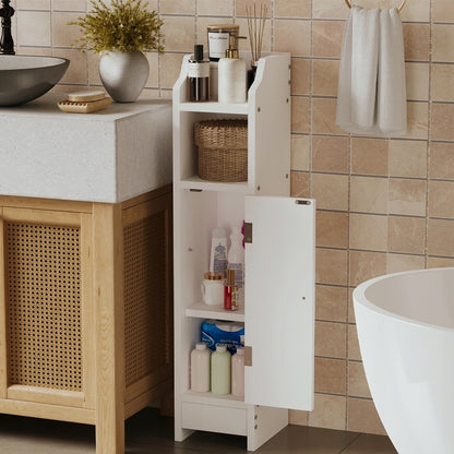 Dulap de baie – Alb – 80 cm – 4 Rafturi – Stil Loft/Modern