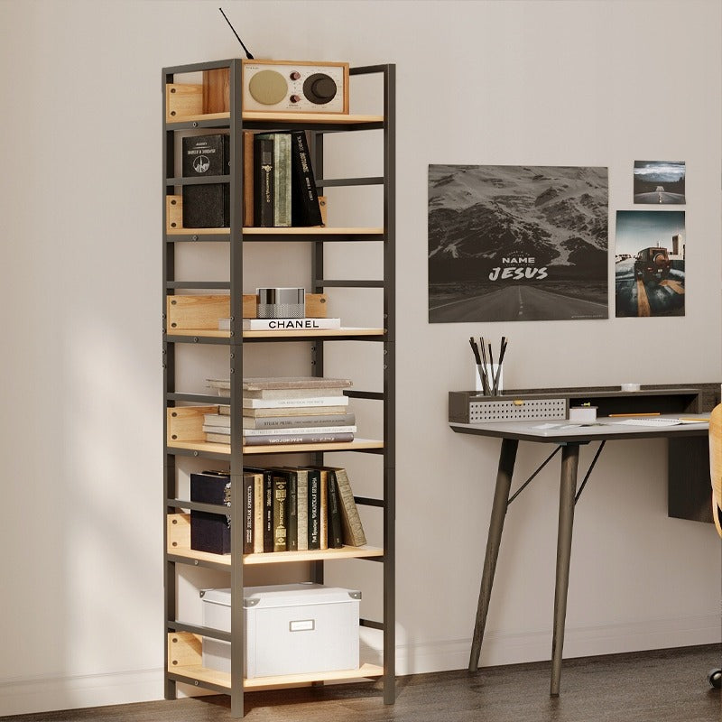 Bibliotecă înaltă cu dosare, dulap tip mansardă, metal, industrial, 175 cm