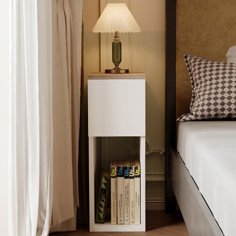 Noptieră îngustă cu sertar – masă cu raft – loft modern – 55 cm