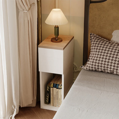 Noptieră îngustă cu sertar – masă cu raft – loft modern – 55 cm