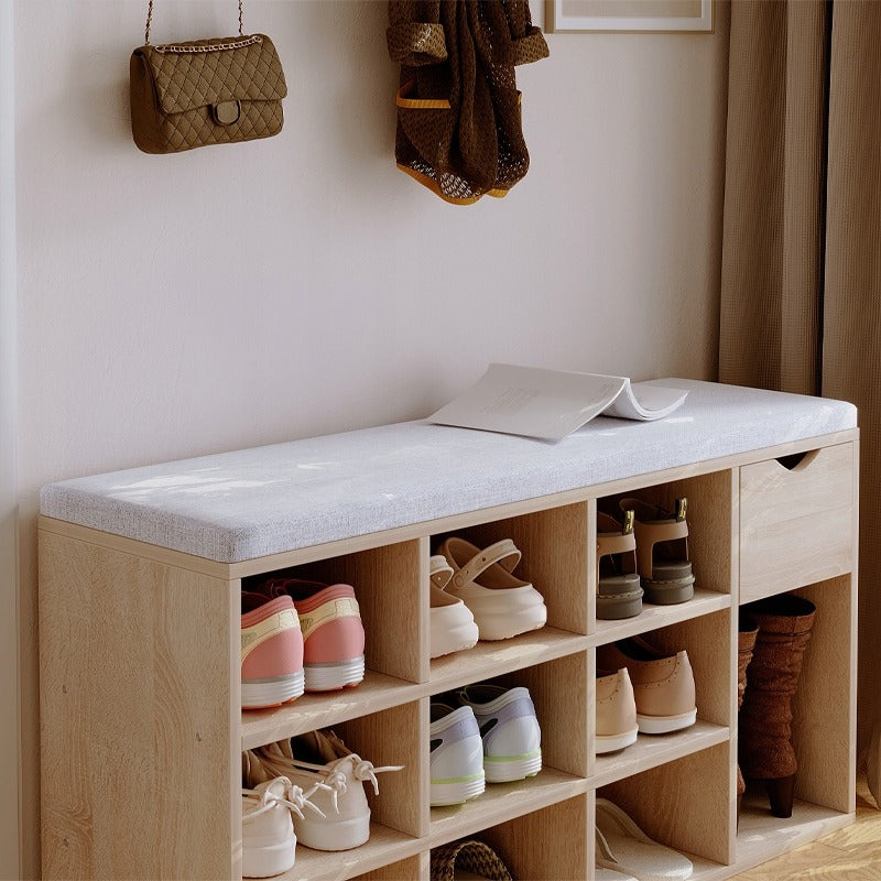Dulap pentru pantofi cu scaun, bancă pentru hol Loft Sonoma cu sertar, 100 cm
