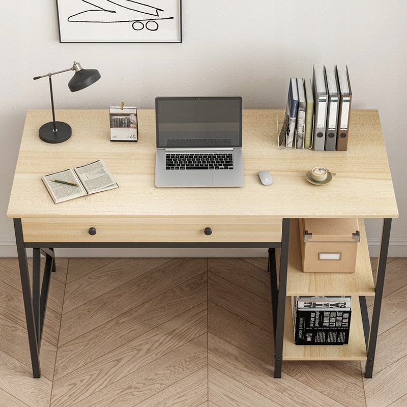 Masă pentru calculator - stejar deschis, stil scandinav clasic, 120 cm