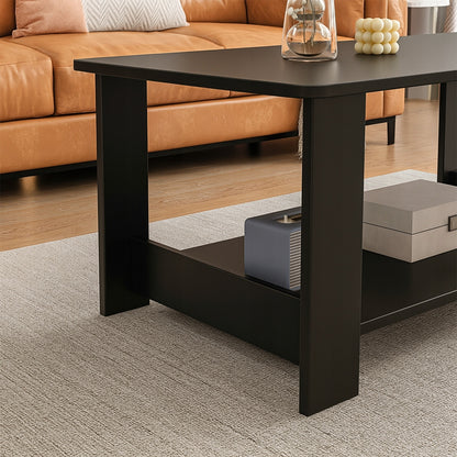 Raft industrial de birou în stil loft, din lemn – 2 rafturi – consolă maro rustic