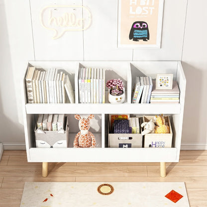 Raft pentru cărțI șI ziare pentru copii – dulăpior de jucării tip bibliotecă 60cm