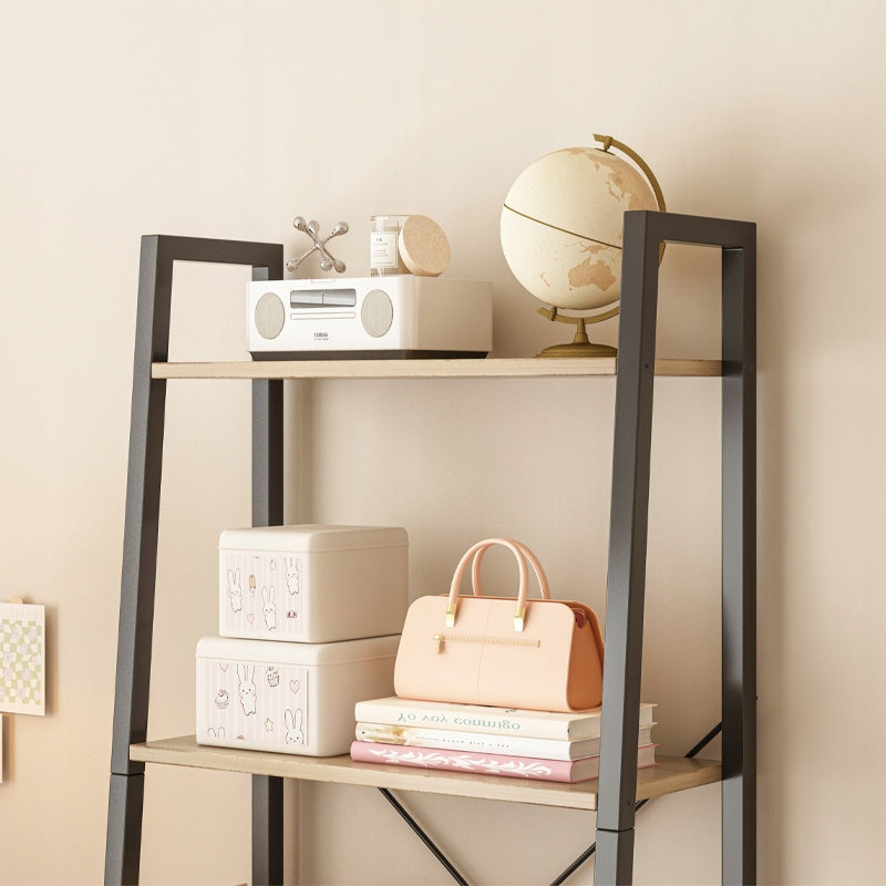 Bibliotecă deschisă în stil rustic-loft, maro închis - 60x147x31 cm