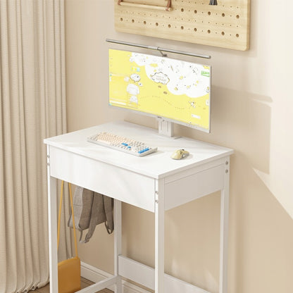 Birou calculator pentru copii cu sertar - alb, 60 cm
