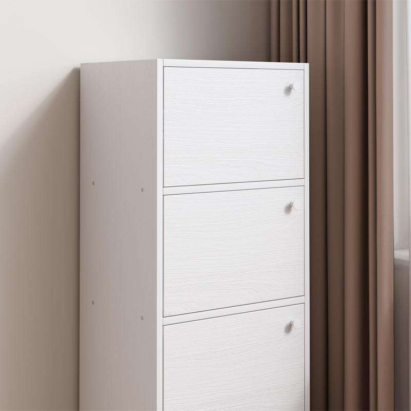 Comodă albă în stil scandinav - 102x40x30 cm, design minimalist din lemn