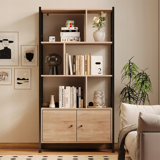 Bibliotecă universală modernă cu dulapuri încuiabile, spațioasă, în stil loft