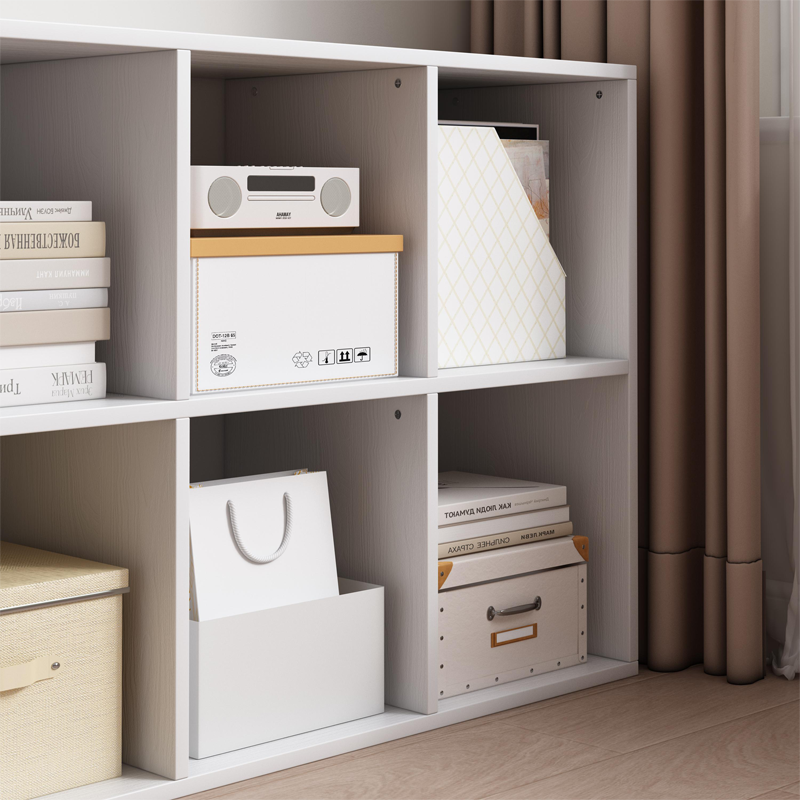 Alb KALAX 2x3 bibliotecă deschisă - raft modern de depozitare din MDF, 90x30x60 cm