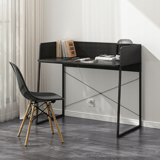 Birou pentru calculator 100 cm în maro închis - compact, modern, ideal pentru biroul de acasă