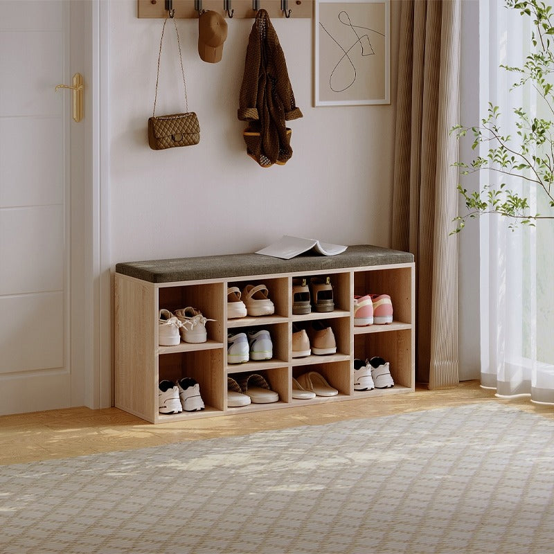 Dulap pentru pantofi cu scaun, bancă modernă din stejar Sonoma, 104 cm