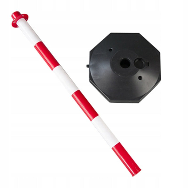 Stâlp de barieră pentru parcare rutieră roșu și alb, 85 cm
