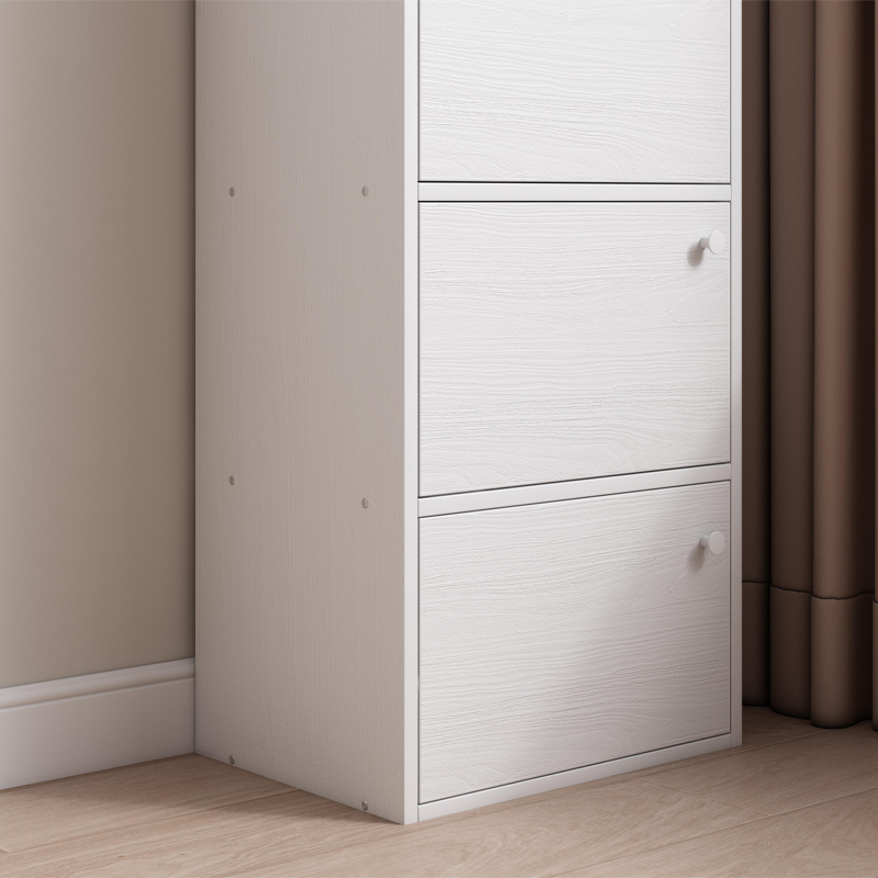 Comodă albă în stil scandinav - 102x40x30 cm, design minimalist din lemn